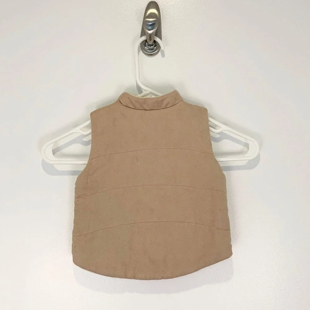 Kids Headquarters Sz 18 months vest flowers on tan